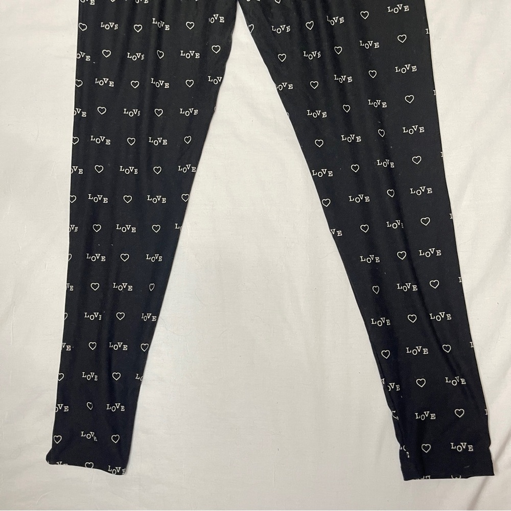 3/$15 LULA ROE “❤️Love” Black Leggings, TC - Picture 5 of 7